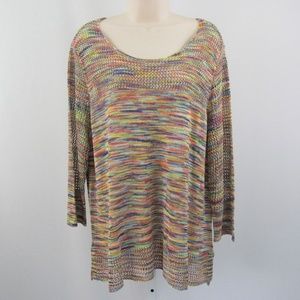 NEW John Paul Richard Multi Color Sweater XL